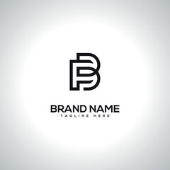 FB BF Abstract Unique Letter Logo Design. Initial Vector Symbol.