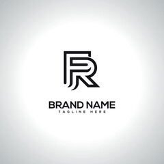 FR RF Abstract Unique Letter Logo Design. Initial Vector Symbol.