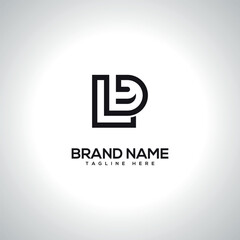 Fototapeta premium LD DL Abstract Unique Letter Logo Design. Initial Vector Symbol.