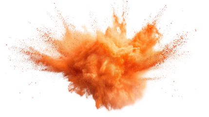 Orange explosion transparent background