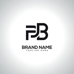 PB BP Abstract Unique Letter Logo Design. Initial Vector Symbol.