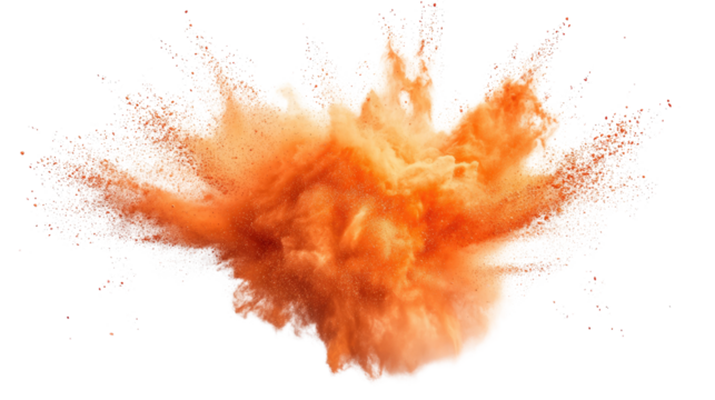 Orange explosion transparent background