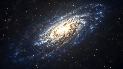 Obraz premium Cosmic Beauty: High-Resolution Photorealistic Image of Triangulum Galaxy with Spiral Arms and Star-Forming Regions Against Dark Space Background