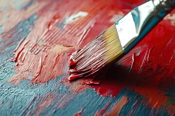 Fototapeta premium Paint on a canvas background , ai