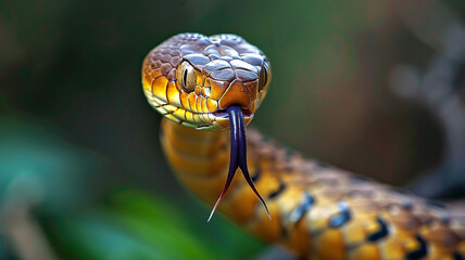 close up of a snake generating by AI technology