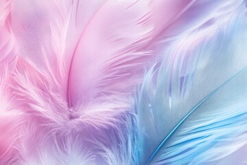 Fototapeta premium pastel colour feather abstract background , ai