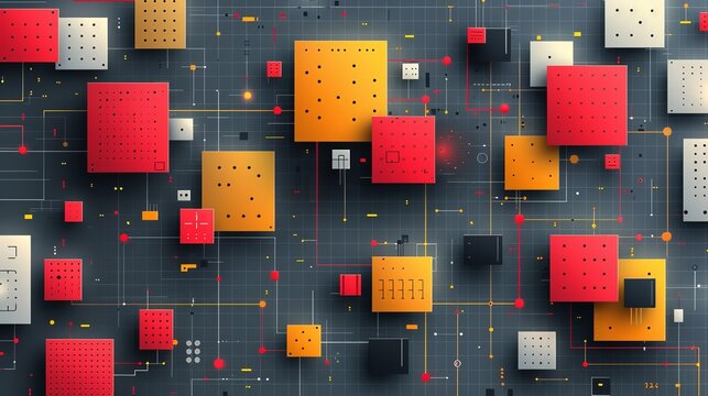 Versatile backdrop with clean lines, sleek details, and organized patterns, ideal for adapting to various professional and creative applications with ease. high resolution Illustration, in the style