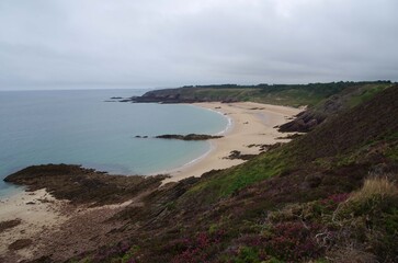Obraz premium Beach at Cap Frehel in Brittany in France, Europe