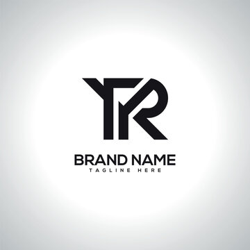 YR RY Alphabet Unique Letter Logo Design. Initial Vector Symbol.
