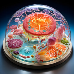 3d-medical plant and animal cell