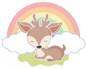 Deer cartoon illustration