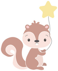 Squirrel cartoon illustration