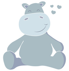 Hippo cartoon illustration