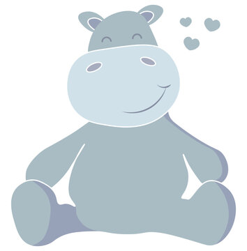 recommend clip art: Hippo cartoon illustration