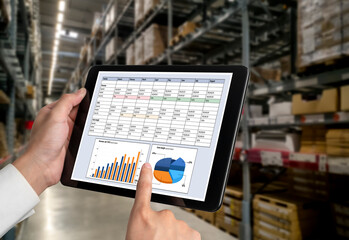 Business data dashboard provide business intelligence analytic for marketing strategy planning snugly with big data set to analyze customer demands and foreseeing business future