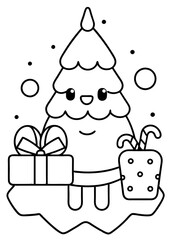 Merry Christmas with ornaments design vector art illustration