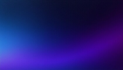 Fototapeta premium Dark blue purple glowing grainy gradient background black noise texture poster header banner design