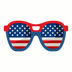 vector illustration of the usa sunglasses america