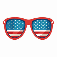 vector illustration of the usa sunglasses america