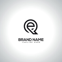 EQ QE Minimal Unique Letter Logo Design. Initial Vector Symbol.