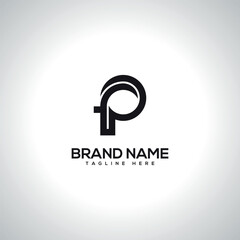 Obraz premium FP PF Minimal Unique Letter Logo Design. Initial Vector Symbol.