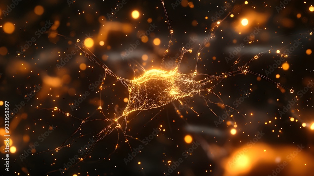 Poster Intricate 3D Visualization of Neuronal Network with Electrical Impulses