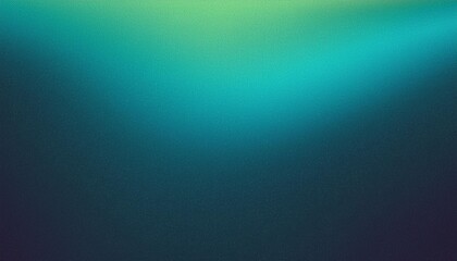 Obraz premium Teal green blue grainy color gradient background glowing noise texture cover header poster design