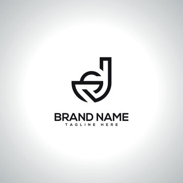 JS SJ Minimal Unique Letter Logo Design. Initial Vector Symbol.