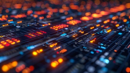 Obraz premium Global finance and fintech concept with emphasis on currency exchange, blockchain, and economic analysis, perfect for creating visuals on modern financial technologies and trends. high resolution