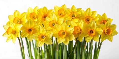 Obraz premium A Bouquet of Bright Yellow Daffodils, close up, floral background, spring flowers, nature, narcissus. daffodil, springtime