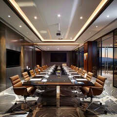 Conference Room with Elegant Decor and State of the Art Presentation Equipment