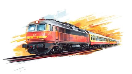 Obraz premium Train transparent background