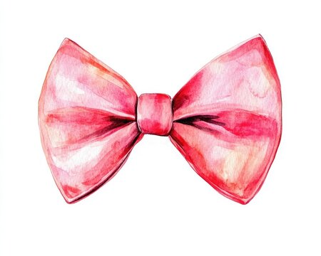 recommend clip art: Watercolor Bowtie. Red Pink Ribbon Bow Tie Illustration for Hipster Fashion Apparel