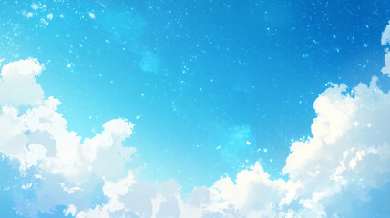blue sky with clouds generated by AI technology