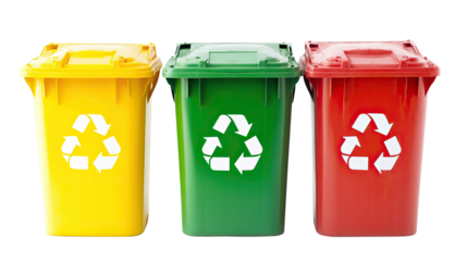 Garbage cans transparent background