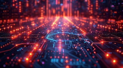 Networking infrastructure and unified communications background showcasing routing, switching, and effective network management, ideal for tech and connectivity visuals. high resolution Illustration,