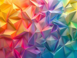 Vibrant Overlapping Prism Gradient Pattern with Geometric Facets