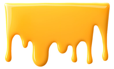 Melted Cheese Dripping From Above Transparent Background Cutout