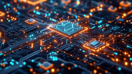 Obraz premium Blockchain technology background highlighting secure transactions, decentralized networks, and digital ledger innovations, perfect for illustrating advanced tech applications. high resolution