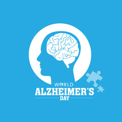 World Alzheimers Month campaign for Alzheimer's disease and other forms of dementia. Alzheimer's and brain awareness design vector illustration, Hodgkin's Lymphoma awareness. World Lupus Day and World