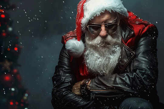 Santa Claus in a Leather Jacket