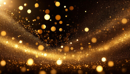 Obraz premium Gold Particle Seamless Background- A looping background featuring shimmering gold parti_1(321)