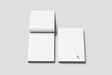 A6 Notepad Blank Mockup