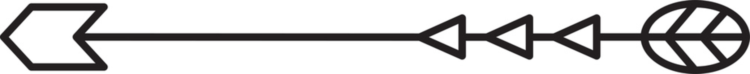 Arrow Boho Style Line Art