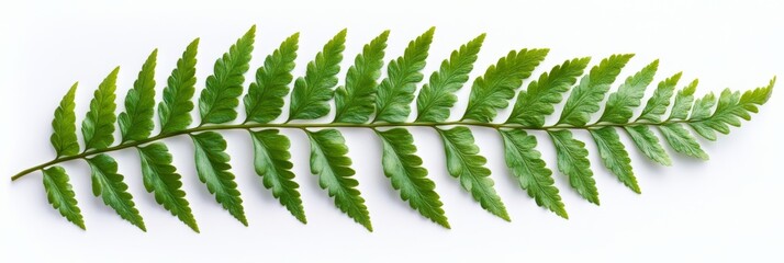 Fern Frond Beginnings: The Delicate First Fronds of a Fiddlehead Isolated on a White Background, Symbolizing New Life and Growth, single element, single object, material, vector material, illustration