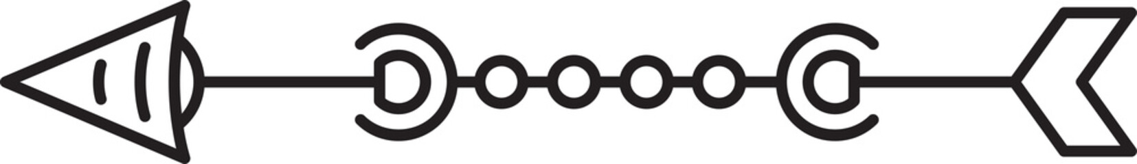 Tribal Arrow Line Art