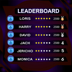 Obraz premium creative game leaderboard with abstract background vector