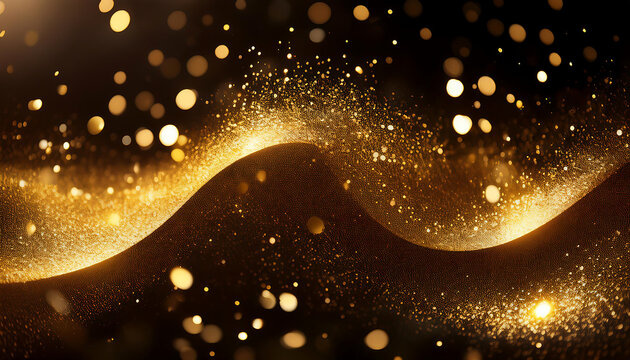  Gold Particle Seamless Background- A looping background featuring shimmering gold particles_1(319)