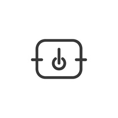 Power button icon with rounded rectangle and center circle