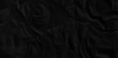 Close up texture of black cardboard crumple on a creased recycle black craft paper texture background. grunge wrinkle old paper.	
